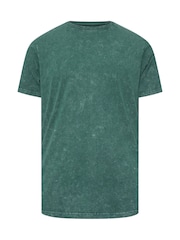 BadRhino Big & Tall Blue 100% Cotton Acid Wash T-Shirts 2 Pack - Image 4 of 6