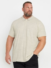 BadRhino Big & Tall Natural 100% Cotton Marl Polo Shirt - Image 1 of 3