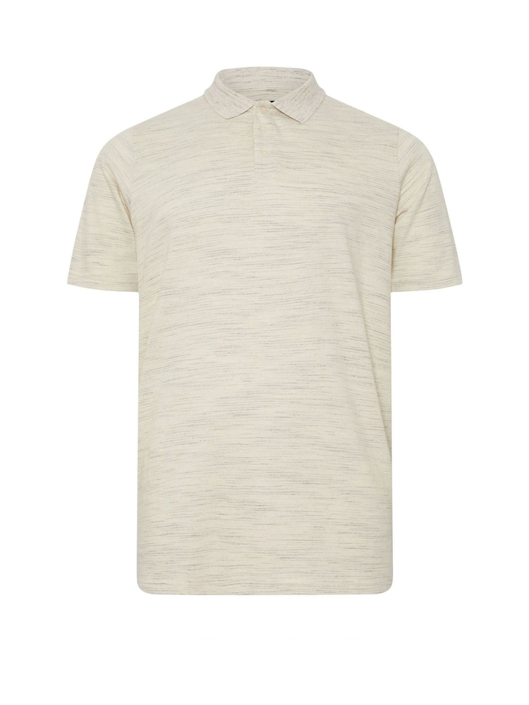 BadRhino Big & Tall Natural 100% Cotton Marl Polo Shirt - Image 2 of 3