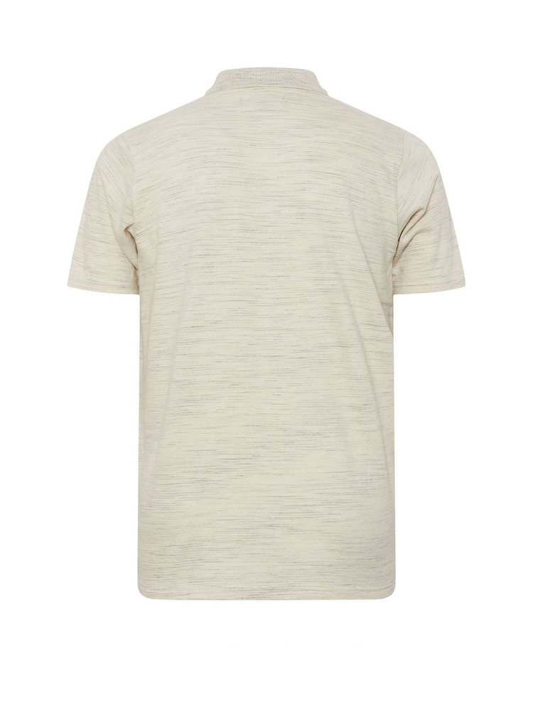 BadRhino Big & Tall Natural 100% Cotton Marl Polo Shirt - Image 3 of 3