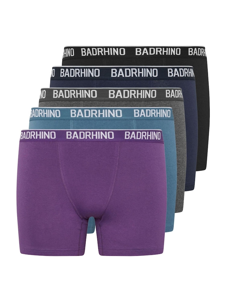 BadRhino Big & Tall Blue Boxers 5 Pack - Image 4 of 8