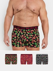 BadRhino Big & Tall Black Christmas Boxers 3 Pack - Image 1 of 8