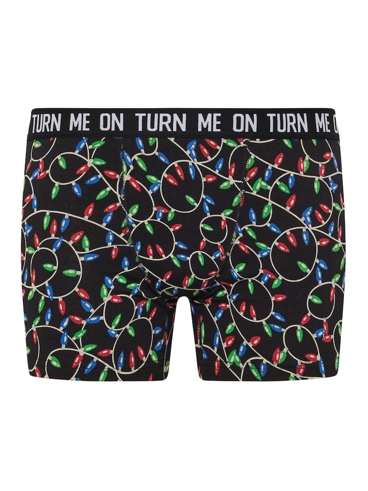 BadRhino Big & Tall Black Christmas Boxers 3 Pack - Image 8 of 8