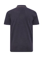 Lila - BadRhino Big & Tall 100% Cotton Textured Tipped Polo Shirt - Bild 5 von 5