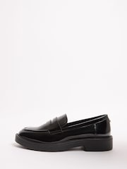 Lipsy Black Wide Fit Chunky Clean Sole Loafers - Image 5 of 5