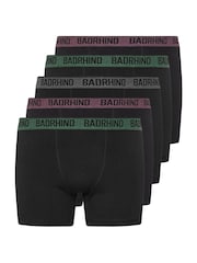 Черный - Набор из 5 боксеров-BadRhino Big & Tall - Изображение 4 из 8