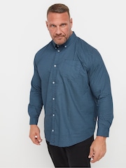 BadRhino Big & Tall Blue Geometric Party 100% Cotton Shirt - Image 1 of 3