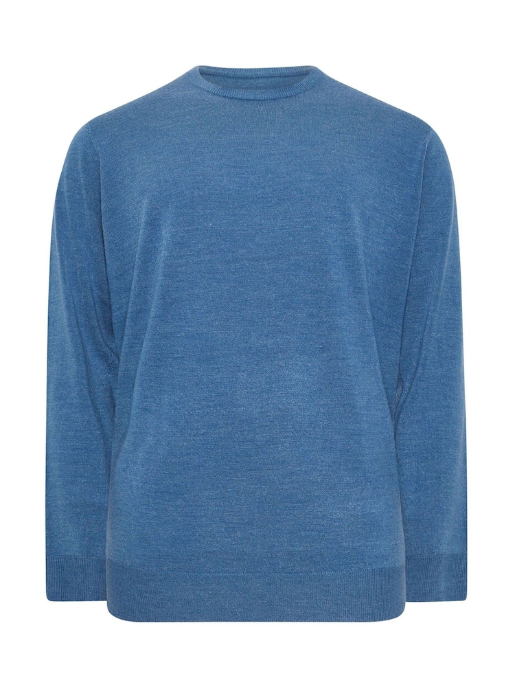BadRhino Big & Tall Blue Crewneck Jumper - Image 2 of 3