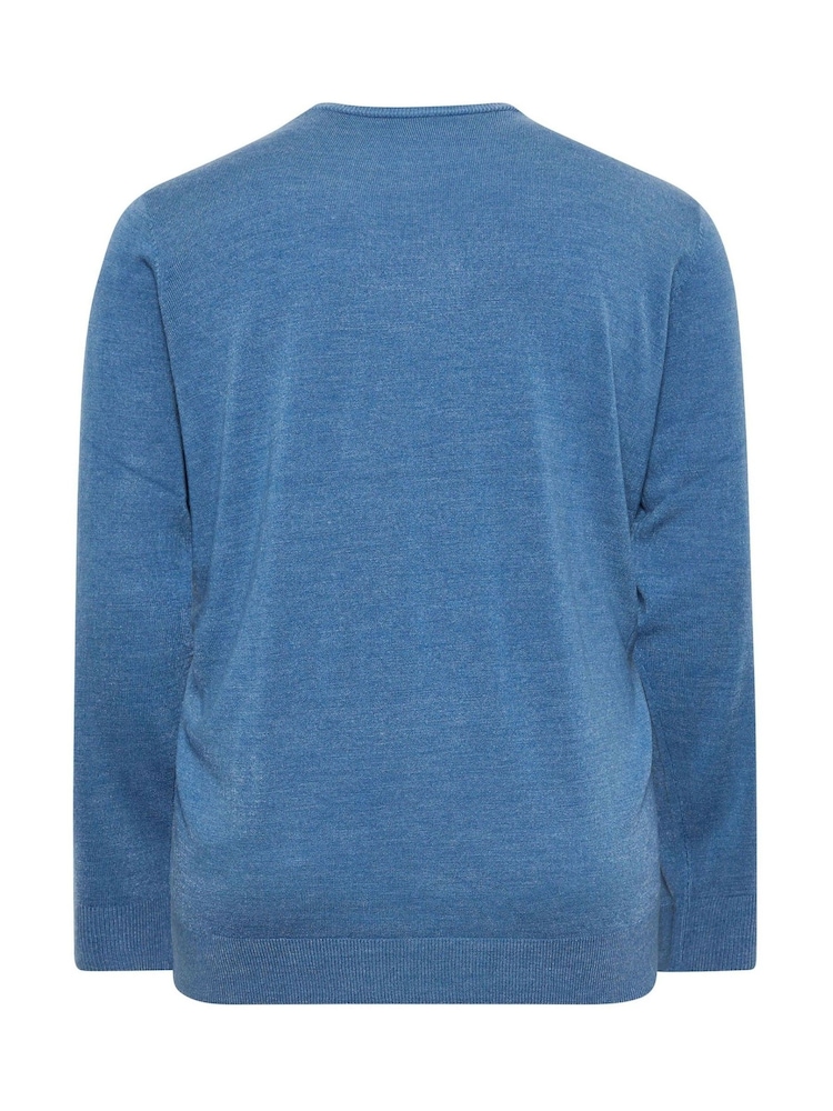 BadRhino Big & Tall Blue Crewneck Jumper - Image 3 of 3