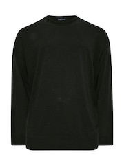 BadRhino Big & Tall Black Crewneck Jumper - Image 2 of 3