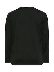 BadRhino Big & Tall Black Crewneck Jumper - Image 3 of 3