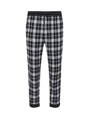BadRhino Big & Tall Grey 100% Cotton Checked Cuffed Pyjama Bottoms - Image 5 of 6