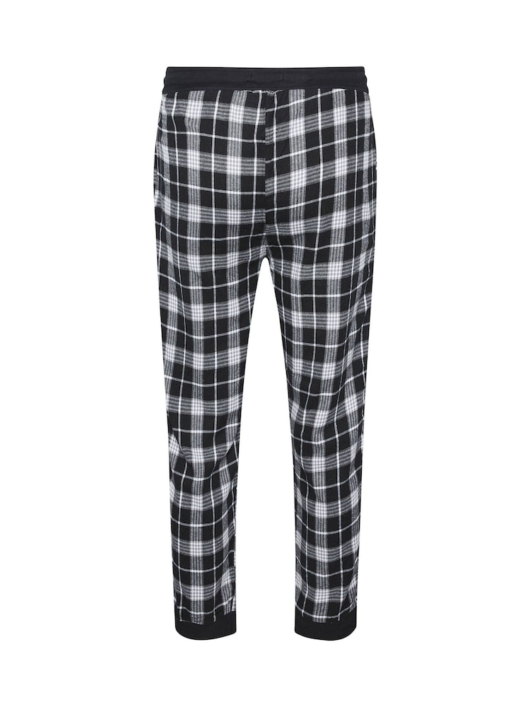 BadRhino Big & Tall Grey 100% Cotton Checked Cuffed Pyjama Bottoms - Image 6 of 6