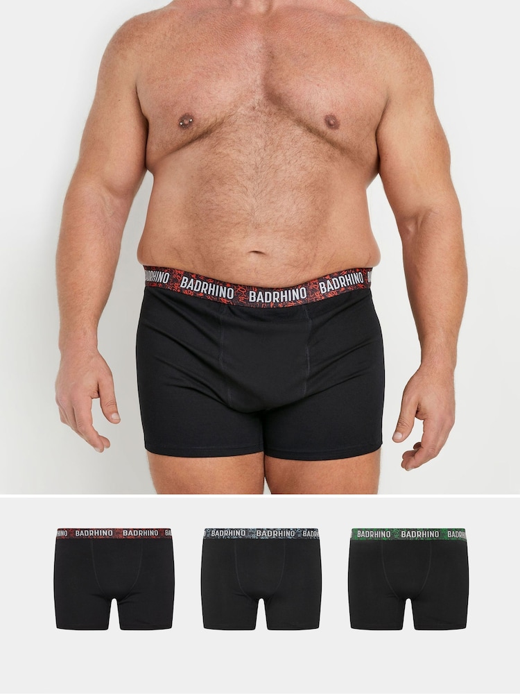 Черный - BadRhino Big & Tall Trunks 3 Pack - Изображение 1 из 8