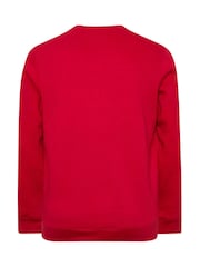 BadRhino Big & Tall Red Christmas Crew Neck Sweatshirt - Image 3 of 3
