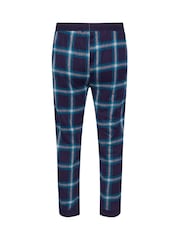 BadRhino Big & Tall Blue 100% Cotton Checked Cuffed Pyjama Bottoms - Image 2 of 2