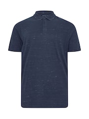 BadRhino Big & Tall Blue 100% Cotton Marl Polo Shirt - Image 4 of 5