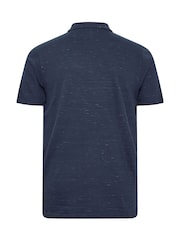 BadRhino Big & Tall Blue 100% Cotton Marl Polo Shirt - Image 5 of 5