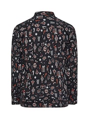 BadRhino Big & Tall Black Outline Christmas 100% Cotton Shirt - Image 3 of 4