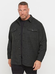 BadRhino Big & Tall Charcoal Grey Premium Button Down Shacket - Image 2 of 4