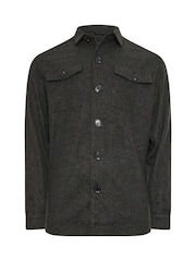 BadRhino Big & Tall Charcoal Grey Premium Button Down Shacket - Image 3 of 4