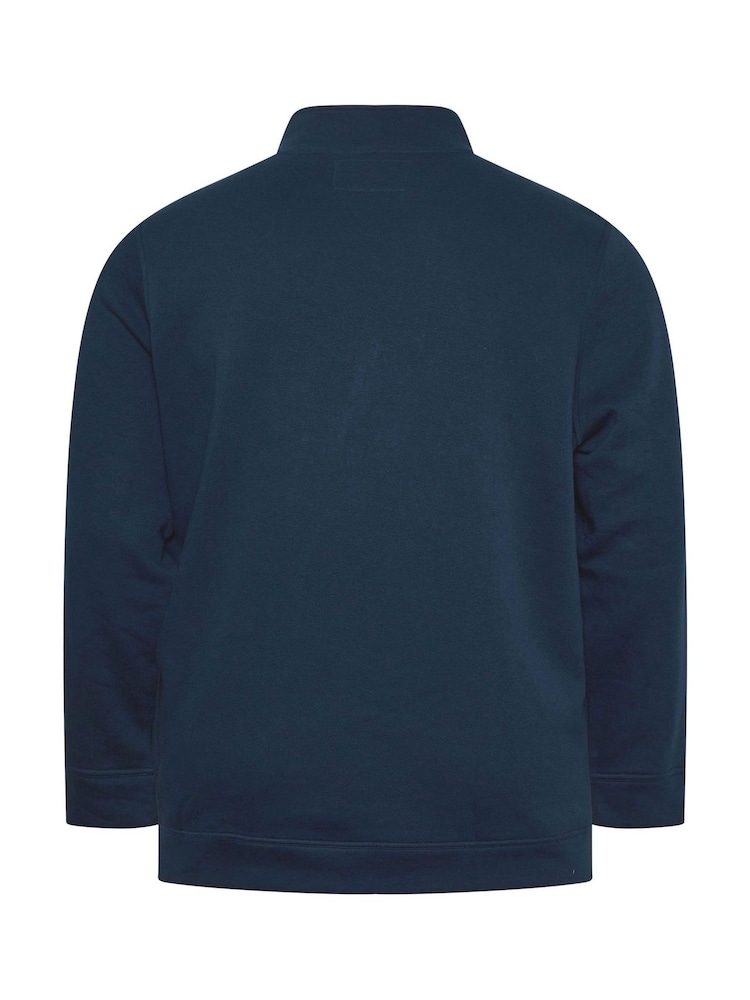 BadRhino Big & Tall Blue Half Zip Sweatshirt - Image 3 of 3