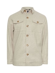 BadRhino Big & Tall Natural Premium Button Down Shacket - Image 3 of 4