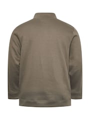 BadRhino Big & Tall Brown Half Zip Sweatshirt - Image 4 of 4