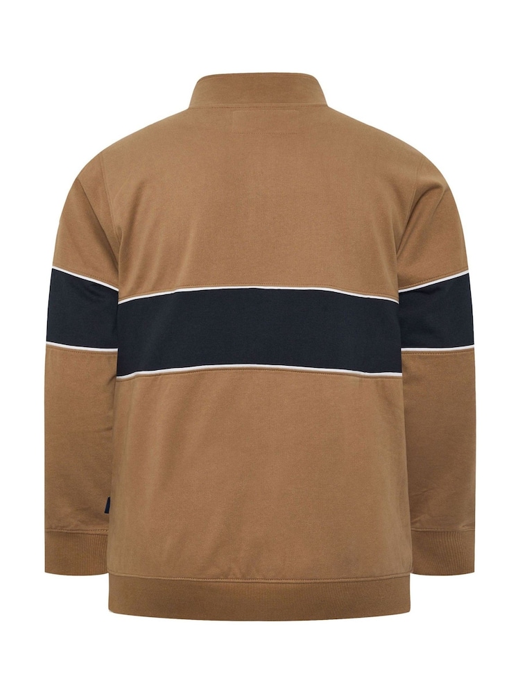 BadRhino Big & Tall Dark Brown Half Zip Sweatshirt - Image 3 of 3