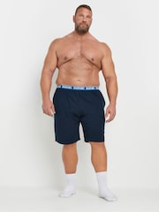 BadRhino Big & Tall Blue 100% Cotton Lounge Shorts 2 Pack - Image 3 of 7