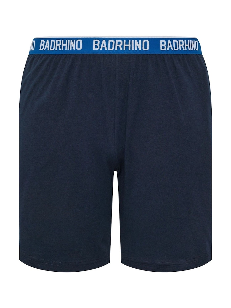 BadRhino Big & Tall Blue 100% Cotton Lounge Shorts 2 Pack - Image 6 of 7
