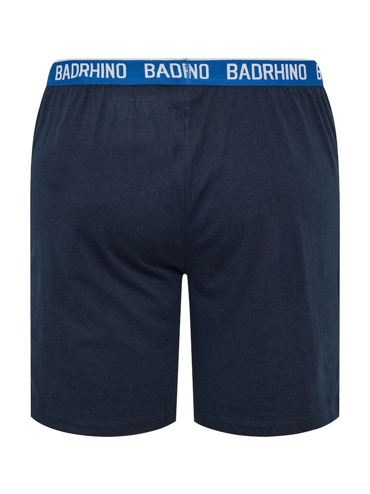 BadRhino Big & Tall Blue 100% Cotton Lounge Shorts 2 Pack - Image 7 of 7