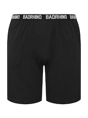 BadRhino Big & Tall Black 100% Cotton Lounge Shorts 2 Pack - Image 6 of 7