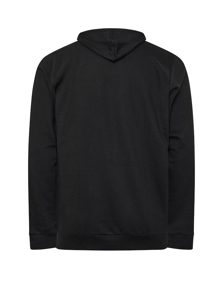BadRhino Big & Tall Black Contrast Zip Hoodie - Image 3 of 3 BadRhino Big & Tall Black Contrast Zip Hoodie - Image 3 of 3