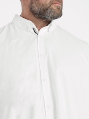 BadRhino Big & Tall White Long Sleeve Poplin 100% Cotton Shirts 2 Pack - Image 3 of 7