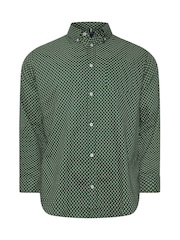 Зеленый - BadRhino Big & Tall Geometric Party 100% Cotton Shirt - Image 2 of 3
