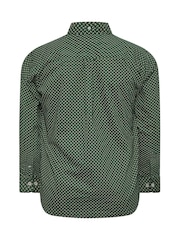 Зеленый - BadRhino Big & Tall Geometric Party 100% Cotton Shirt - Image 3 of 3