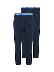 BadRhino Big & Tall Blue 100% Cotton Lounge Trousers 2 Pack - Image 4 of 6