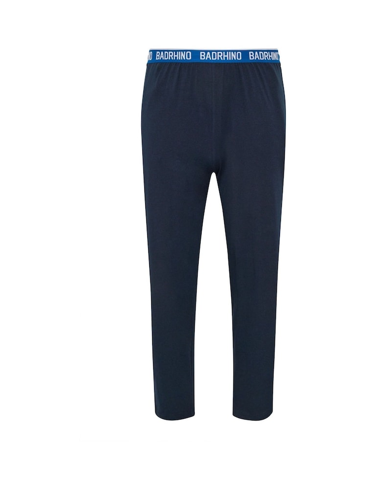 BadRhino Big & Tall Blue 100% Cotton Lounge Trousers 2 Pack - Image 5 of 6