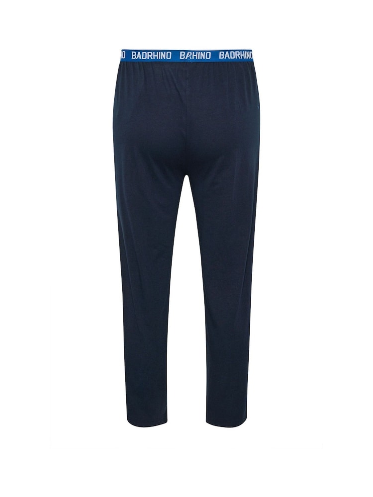 BadRhino Big & Tall Blue 100% Cotton Lounge Trousers 2 Pack - Image 6 of 6