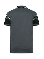 Серый - Трикотажная рубашка поло из 100% хлопка в полоску BadRhino Big & Tall - Image 3 of 3