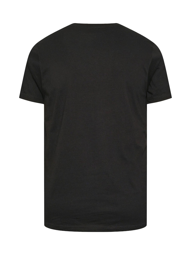 BadRhino Big & Tall Black 100% Cotton Skeleton Christmas T-Shirt - Image 3 of 3