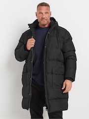 BadRhino Big & Tall Black Longline Coat - Image 1 of 4