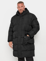 BadRhino Big & Tall Black Longline Coat - Image 2 of 4