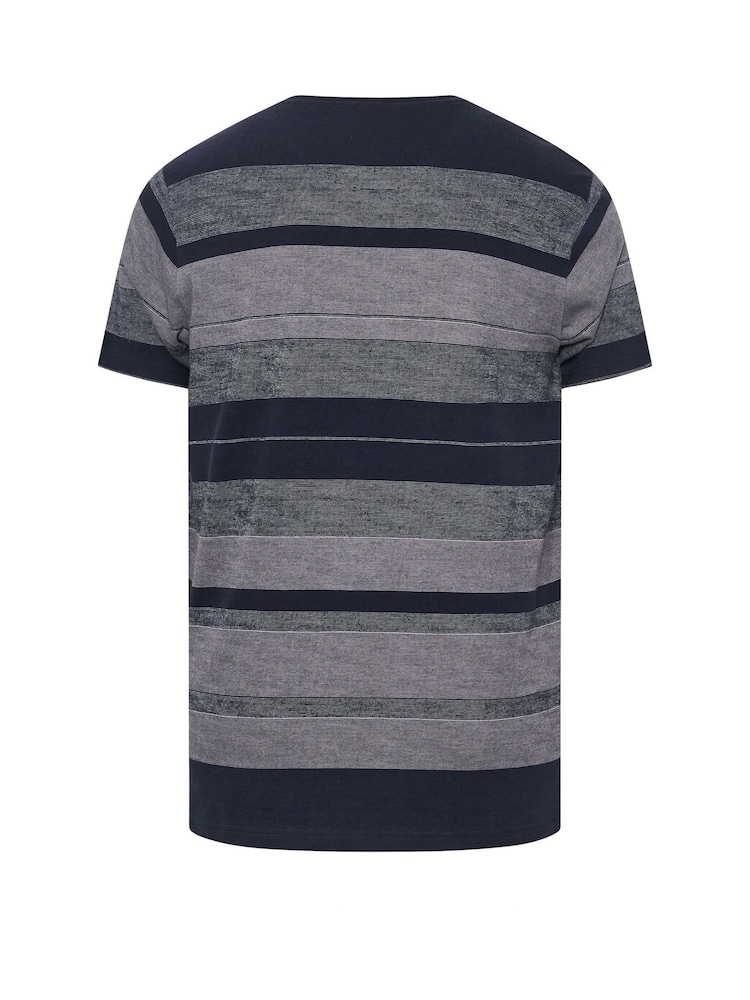 BadRhino Big & Tall 100% Cotton Striped T-Shirt - Bild 3 von 3