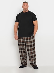 BadRhino Big & Tall Black 100% Cotton Checked Pyjama Bottom Set - Image 1 of 5