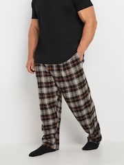 BadRhino Big & Tall Black 100% Cotton Checked Pyjama Bottom Set - Image 3 of 5