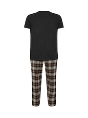 BadRhino Big & Tall Black 100% Cotton Checked Pyjama Bottom Set - Image 5 of 5