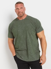 BadRhino Big & Tall Black 100% Cotton Acid Wash T-Shirts 3 Pack - Image 2 of 6