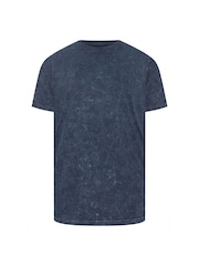 BadRhino Big & Tall Black 100% Cotton Acid Wash T-Shirts 3 Pack - Image 6 of 6